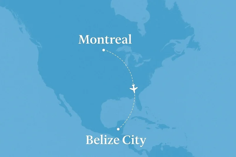 New Direct Flight from Montreal to Belize City ✈️