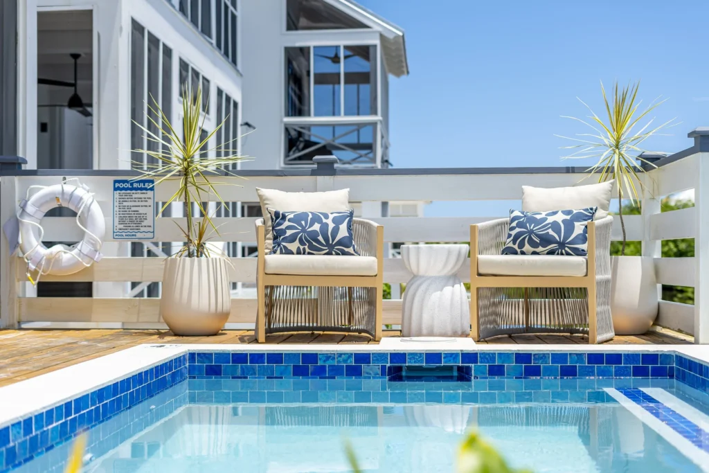 Private pool at an M&B villa in Mahogany Bay Village, Ambergris Caye
